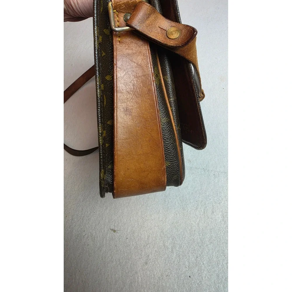 Authentic Vintage Louis Vuitton Monogram Cartouchière 26 GM Crossbody Bag - 1985